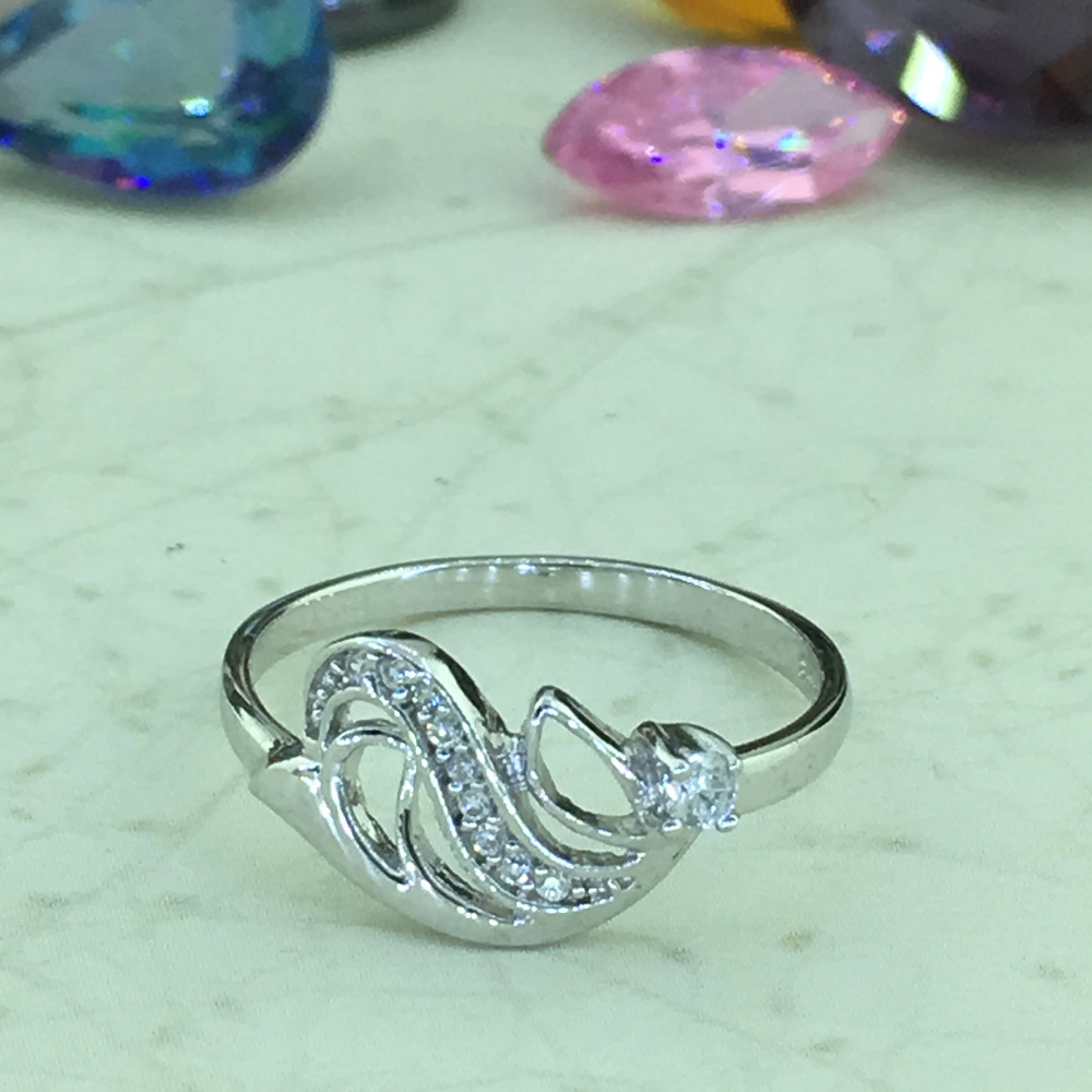Retro Ladies 925 Sterling Silver wavey style Ring - Picture 2 of 6